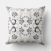 シック絵を描モノグラムの クッション (正面)