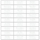 シック緑のセージのスクリプトゲスト名アドレスステッカー シール (正面)