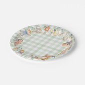 シック緑子供部屋ライムグリーン男女兼用 ペーパープレート (アングル)