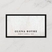 シック縁どブラックホワイトウッドプロフェッショナル コーリングカード (正面)