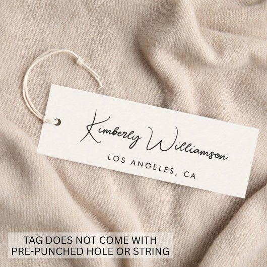 シック署名スクリプトラベルつるラベル スキニー名刺