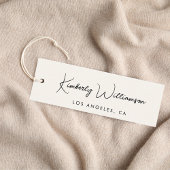 シック署名スクリプトラベルつるラベル スキニー名刺