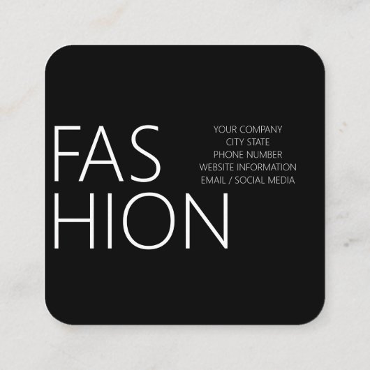 シック美しいファッショニスタブロガープランナーグリッター スクエア名刺 (裏面)