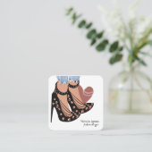 シック美しいファッショニスタブロガープランナー スクエア名刺 (スタンド正面)