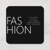 シック美しいファッショニスタブロガープランナー スクエア名刺 (裏面)