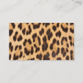 シック美しいヘアサロンスパレオパードアポイントメント 名刺 (裏面)