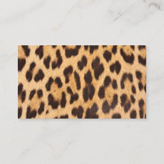 シック美しいヘアサロンスパレオパードアポイントメント 名刺 (裏面)