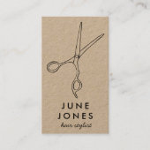 シック美容師はさみサロンミニマルクラフト 名刺 (正面)