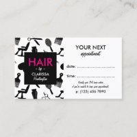 シック美容師アポイントメントカード