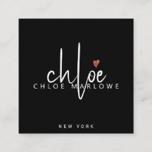 シック美容師ミニマリストモノグラムブラック