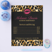 シック美容師メイクアップアーティストフライヤー チラシ (シングル)