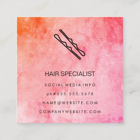 シック美容師 スクエア名刺 (裏面)