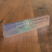 シック自然層 |天然銅石瑪瑙 デスクネームプレート (側面)