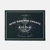 シック航海のいかりパーソナライズされたボートキャプテン ドアマット (正面)