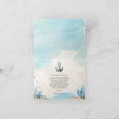 シック航海のいかりビーチモダンズフ結婚ォード サンキューカード (内部)