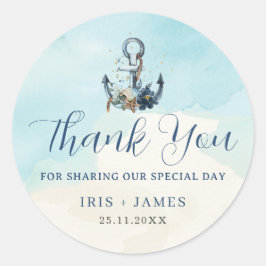 シック航海のいかりモダンビーチ結婚式 ラウンドシール