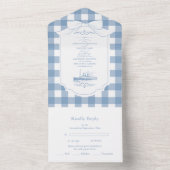 シック航海のコケッ結婚ト オールインワン招待状 (内側)