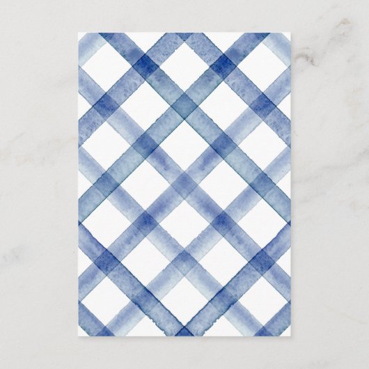 シック航海のネイビーブルーボウ結婚ズ エンクロージャーカード (裏面)