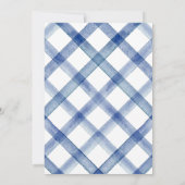 シック航海のネイビーブルーボウ結婚ズ セーブザデート (裏面)