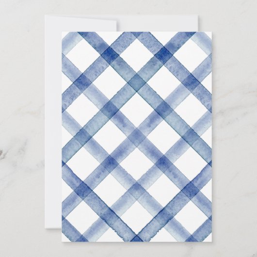 シック航海のネイビーブルーボウ結婚ズ セーブザデート (裏面)