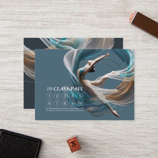 シック航空飛んでいるヨガインストラクタークラスパス ロイヤリティカード (正面/裏面インサイチュ)