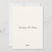 シック花模様モダンミニマル結婚式招待状 シーズンカード (裏面)