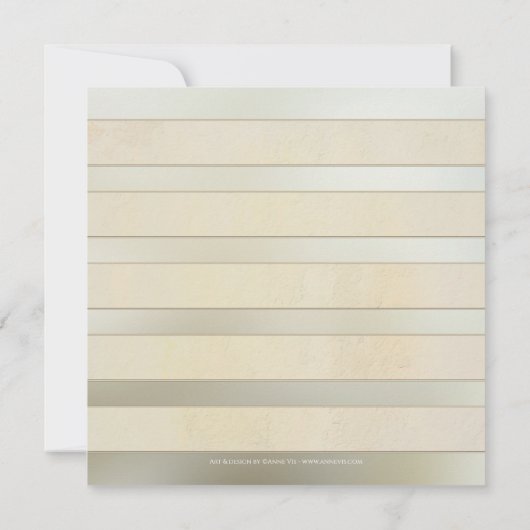 シック芸術的シルバーバラフローラブライダルシャワー 招待状 (裏面)