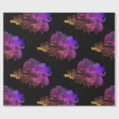 シック芸術的抽象芸術ブラックウォーター色 ラッピングペーパー (フラット)