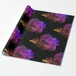 シック芸術的抽象芸術ブラックウォーター色 ラッピングペーパー