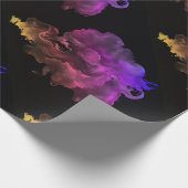 シック芸術的抽象芸術ブラックウォーター色 ラッピングペーパー (角)