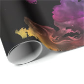 シック芸術的抽象芸術ブラックウォーター色 ラッピングペーパー (ロールコーナー)