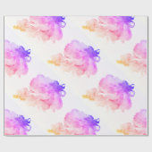 シック芸術的抽象芸術水彩白色 ラッピングペーパー (フラット)