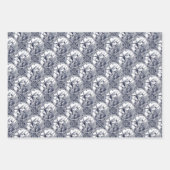 シック華美アンティークオランダデルフトブルーウィンドミル ラッピングペーパーシート (正面)