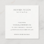 シック華美金ゴールドティール(緑がかった色)マンダラご注文 スクエア名刺 (裏面)