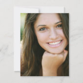 シック葬儀の写真ありがとうございました赤面マグノリア サンキューカード (裏面)