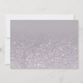 シック薄紫パープルグリッターグラデーション写真卒業 招待状 (裏面)
