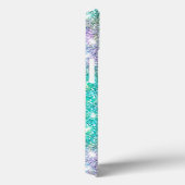 シック虹色パープルブルーフェイクグリッターモノグラム Case-Mate iPhoneケース (裏面 / 右)