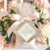 シック虹色ホログラフィックグリッターメッセージカード フェイバータグ