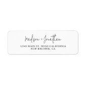 シック装飾フォントス結婚クリプトの差出人住所 ラベル (正面)