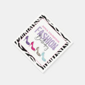 シック誕生日アニマルプリントハイヒールシューズ スタンダードカクテルナプキン (角)