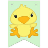 シック誕生日パーティーグリーン バンティングフラッグ (第1の旗)