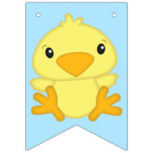 シック誕生日パーティーブルー バンティングフラッグ (第1の旗)