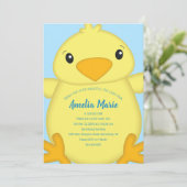 シック誕生日パーティーブルー 招待状 (スタンド正面)