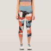 シック調和レギンススタイリッシュ：および心地よい カプリレギンス (正面)