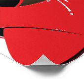 シック赤いハイヒールグラマラースティレットファッション ポスター (角)