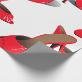 シック赤いハイヒールグラマラースティレットファッション ラッピングペーパー