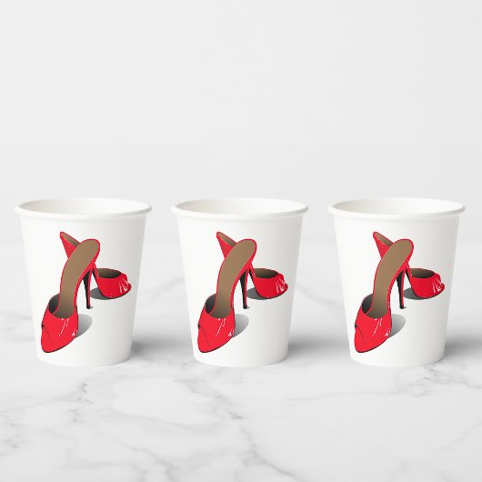 シック赤いハイヒールグラマラースティレットファッション 紙コップ