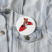 シック赤いハイヒールグラマラースティレットファッション 缶バッジ (インサイチュ)