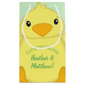 シック赤ちゃんシャワーグリーン スモールペーパーバッグ (裏面)