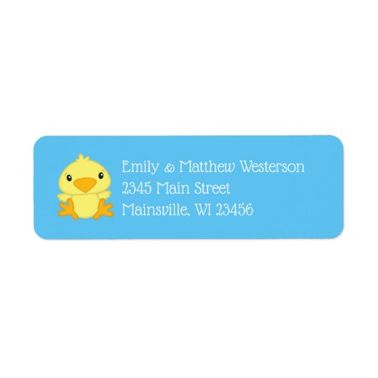 シック赤ちゃんシャワーブルー ラベル (正面)